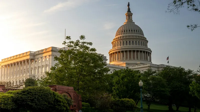 The U.S. Capitol in Washington, DC at sunrise