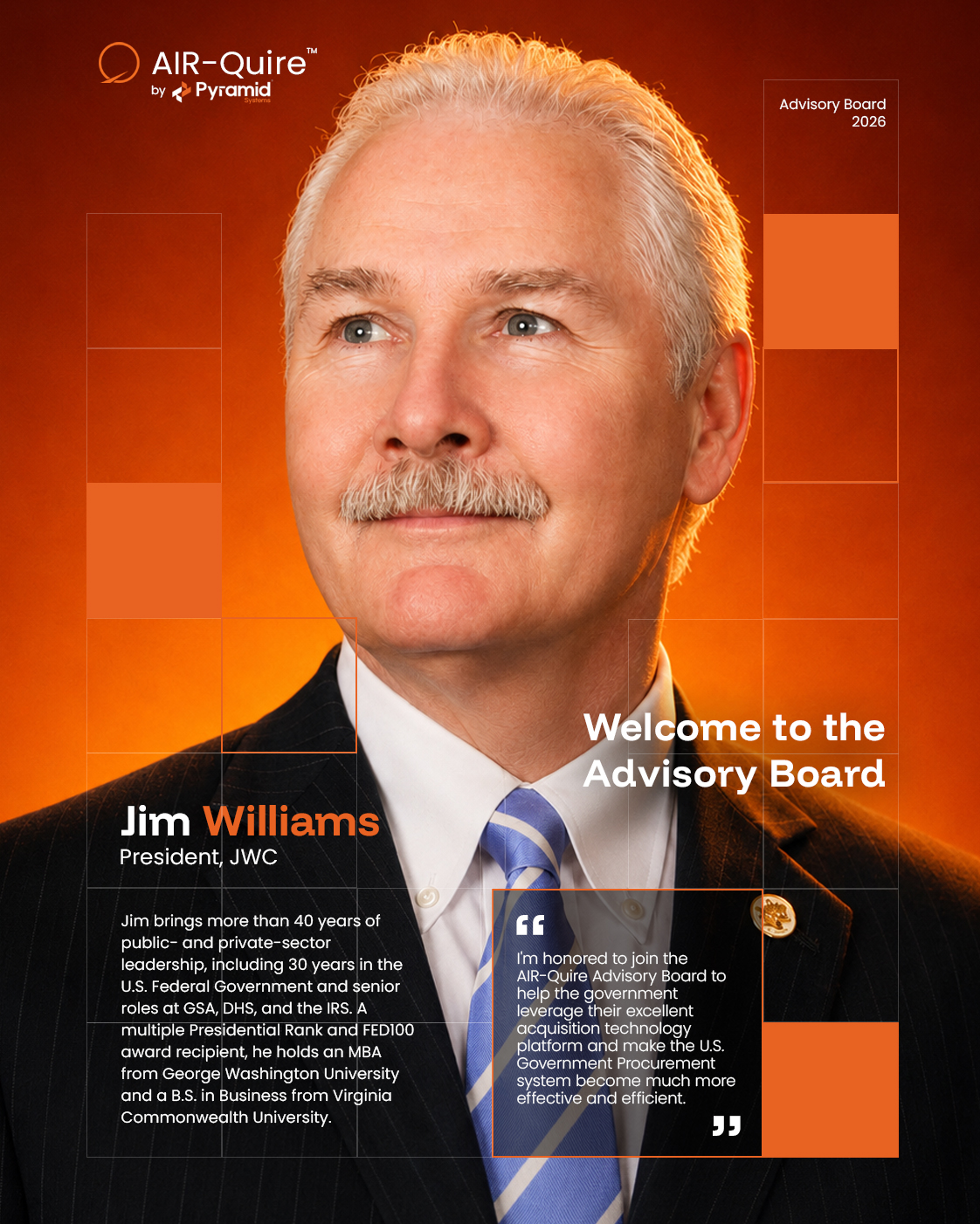 Jim Williams, President of JWC and AIR-Quire Advisory Board member